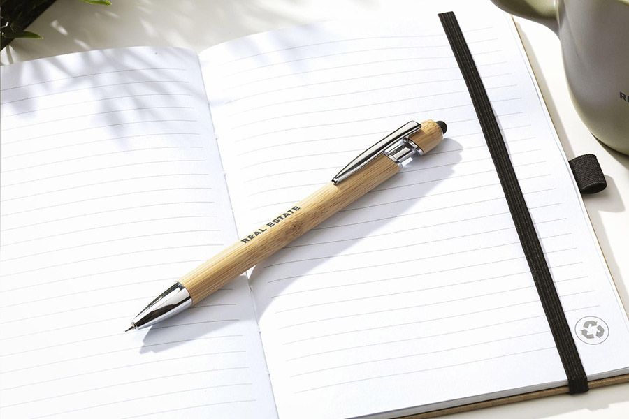 bamboe pen met stylus touch